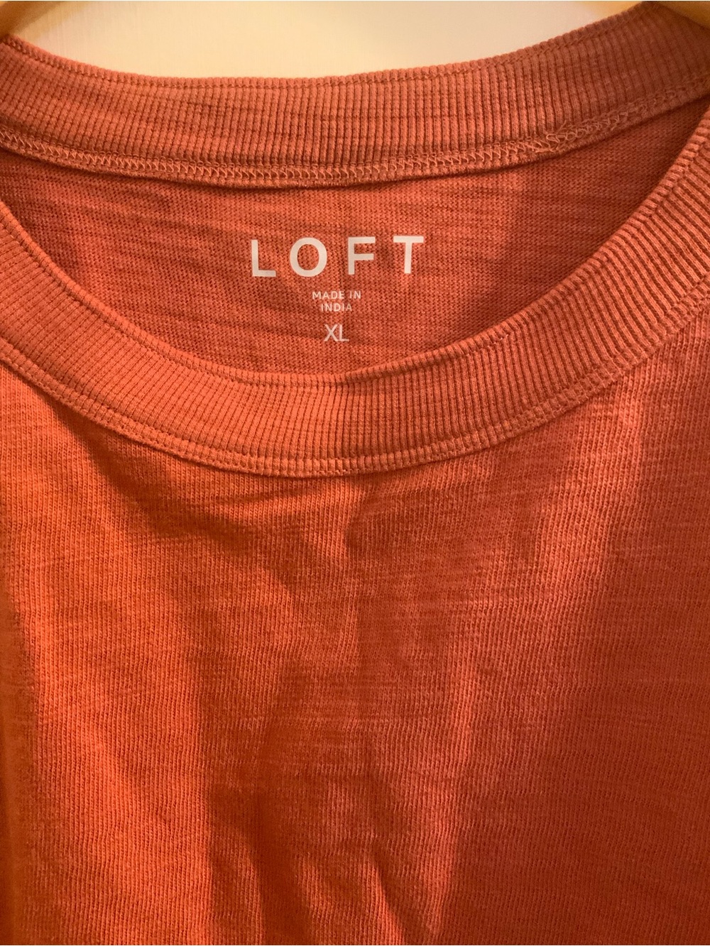 LOFT Women's Rust Colored Ribbed Tank - Picture 2 of 4